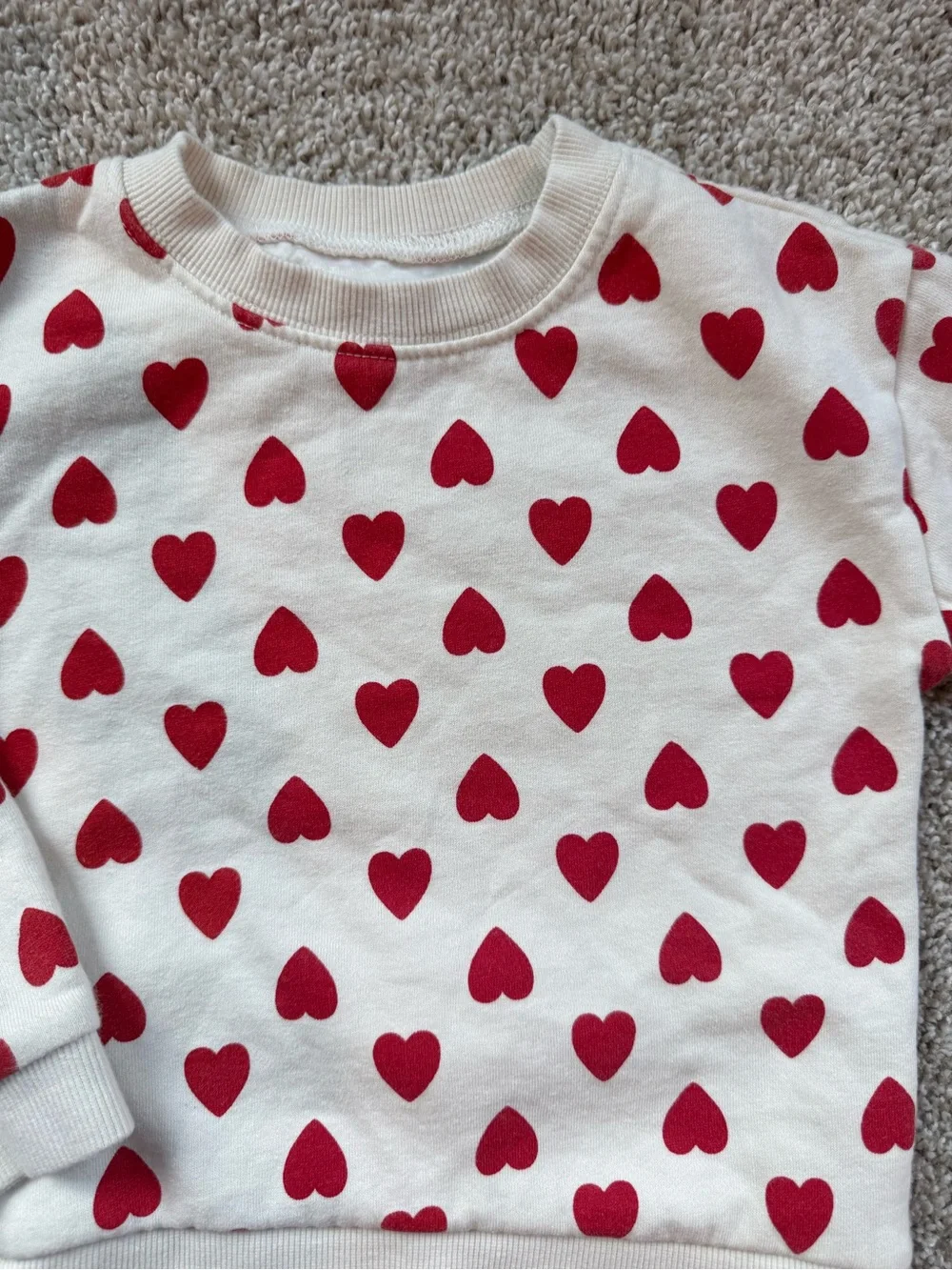 Carter's Organic Cotton Heart Sweatshirt & Leggings Set girl outfit size 3T